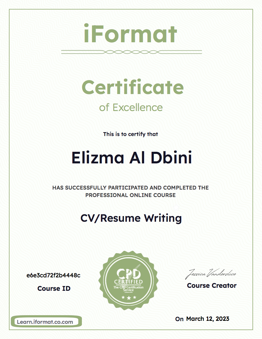 CV/Resume Writing